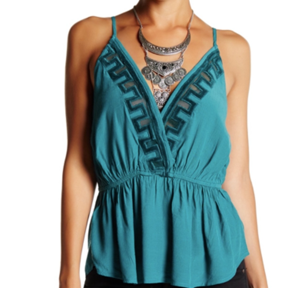 NWT Free People City Street Plunging tank top